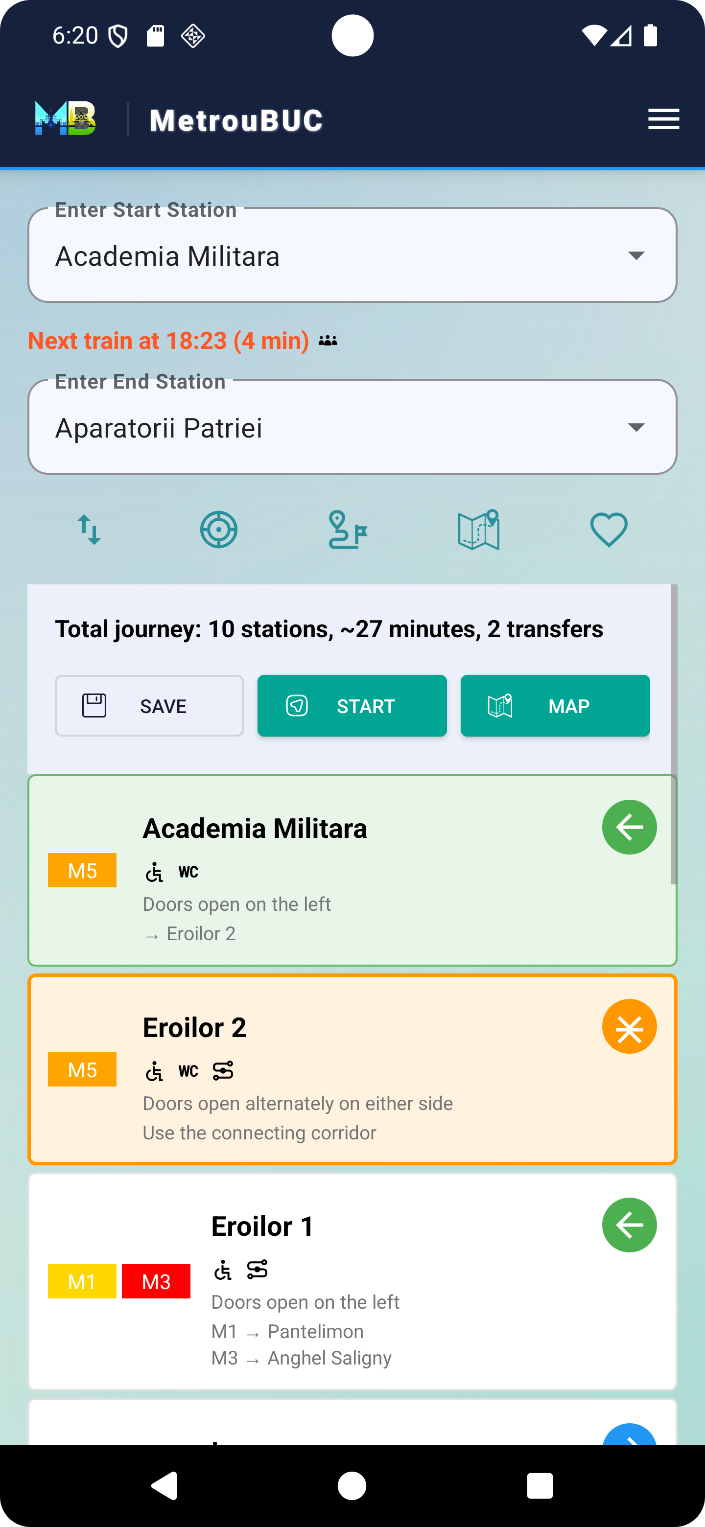 Selectare traseu în temă light