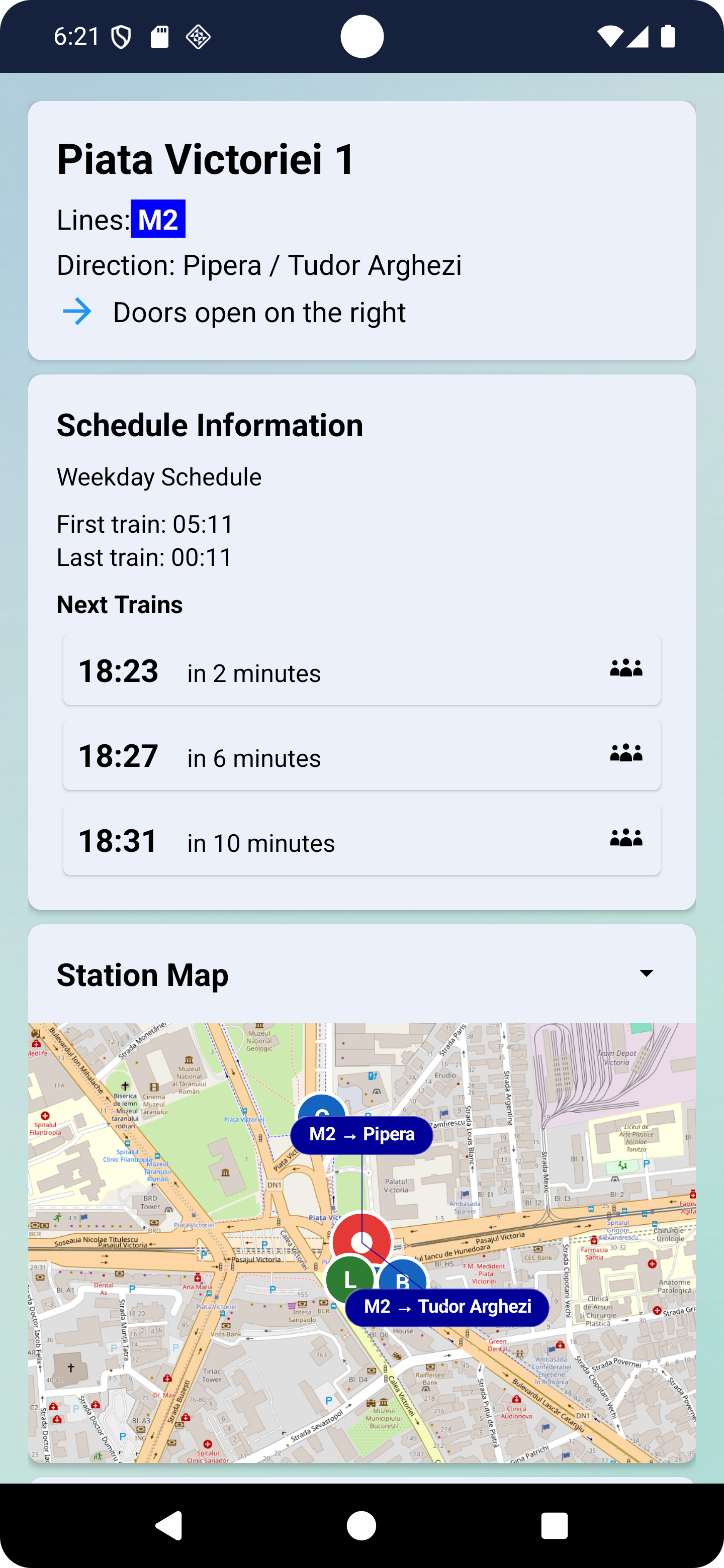 Detalii stație în temă light