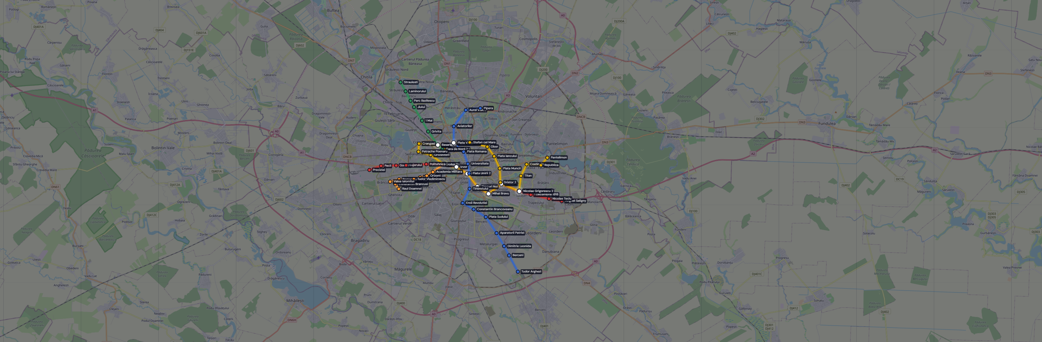 Previzualizare hartă metrou București